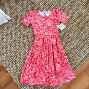 LuLaRoe Pink Floral Casual Dress